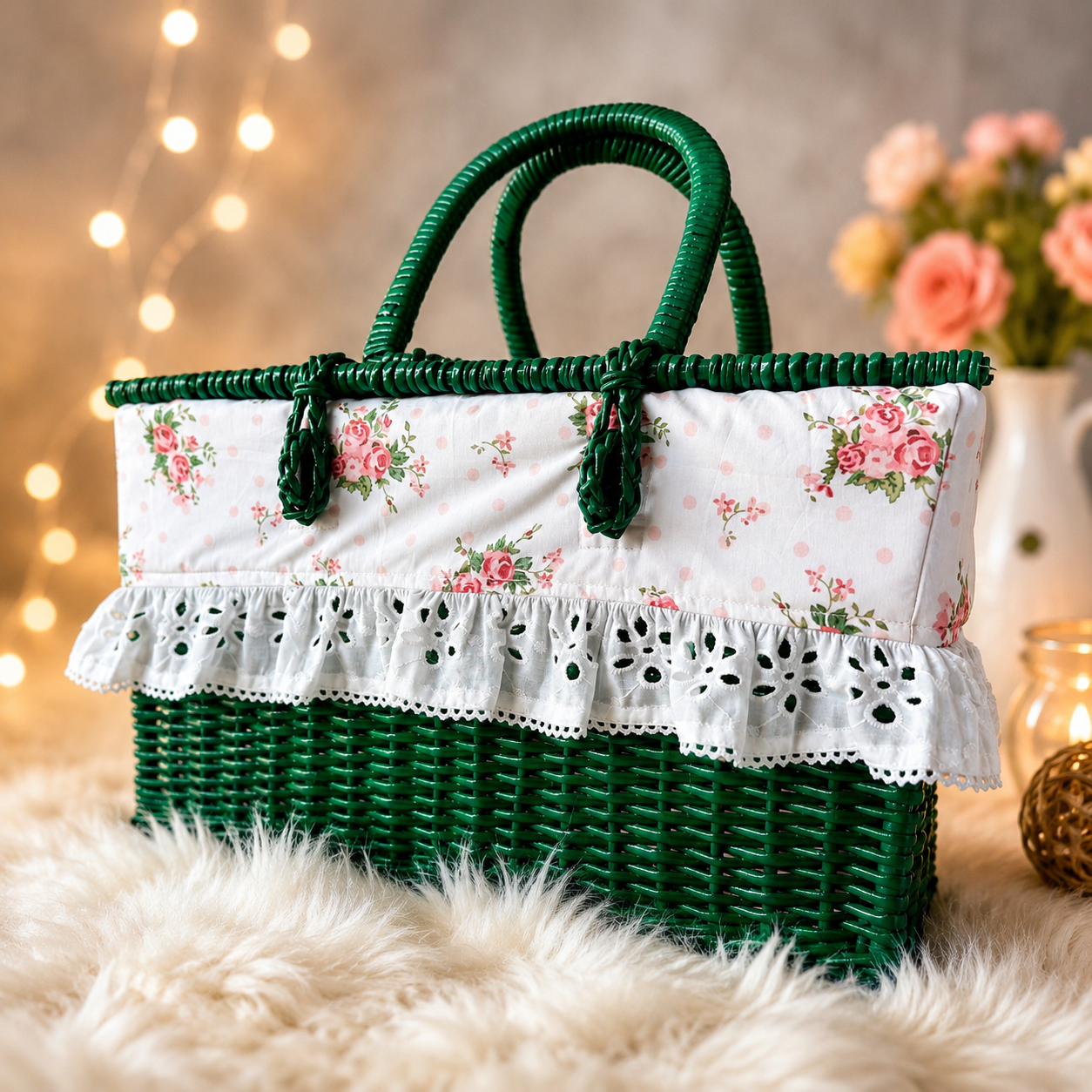Rose cottage basket